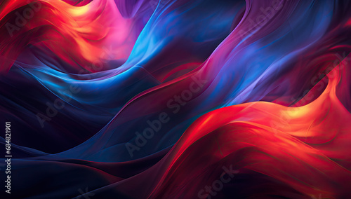 Wallpaper Mural the color and shape of a fire burns on the black background, in the style of futuristic chromatic waves. colorful flaming clouds wallpaper Torontodigital.ca