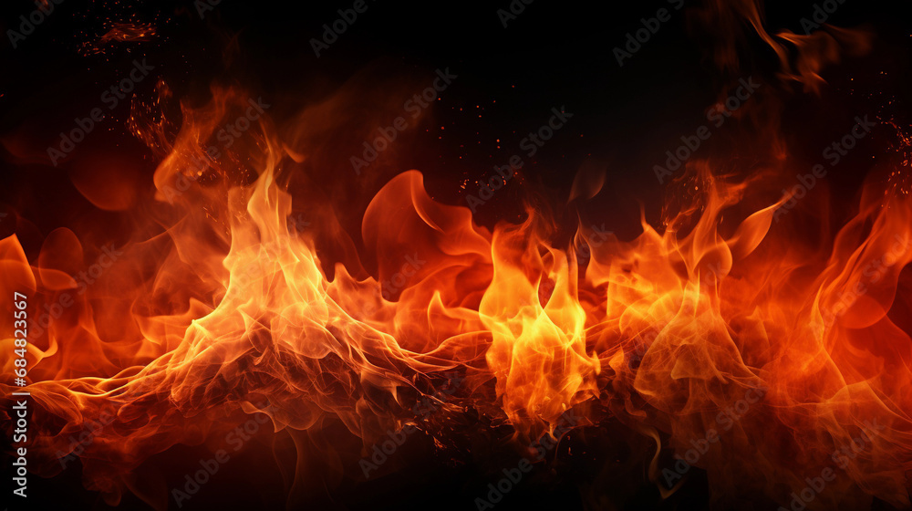 Inferno Elements on Solid Background Inferno Elements on Solid Background