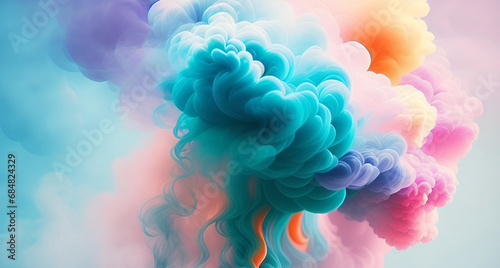 colorful smoke cloud background 