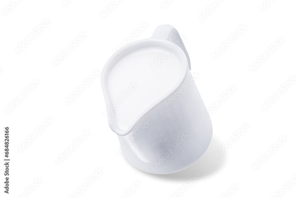 White Jar of milk on a white isolated background White Jar of milk on a white isolated background