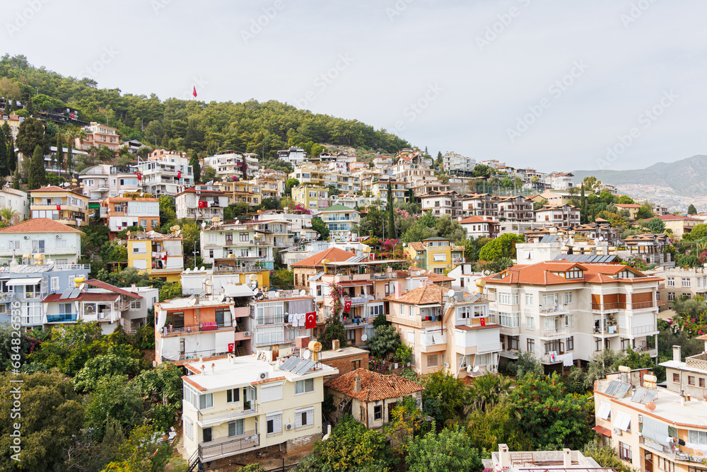 Fototapeta premium Residential area of Alanya, Turkey.