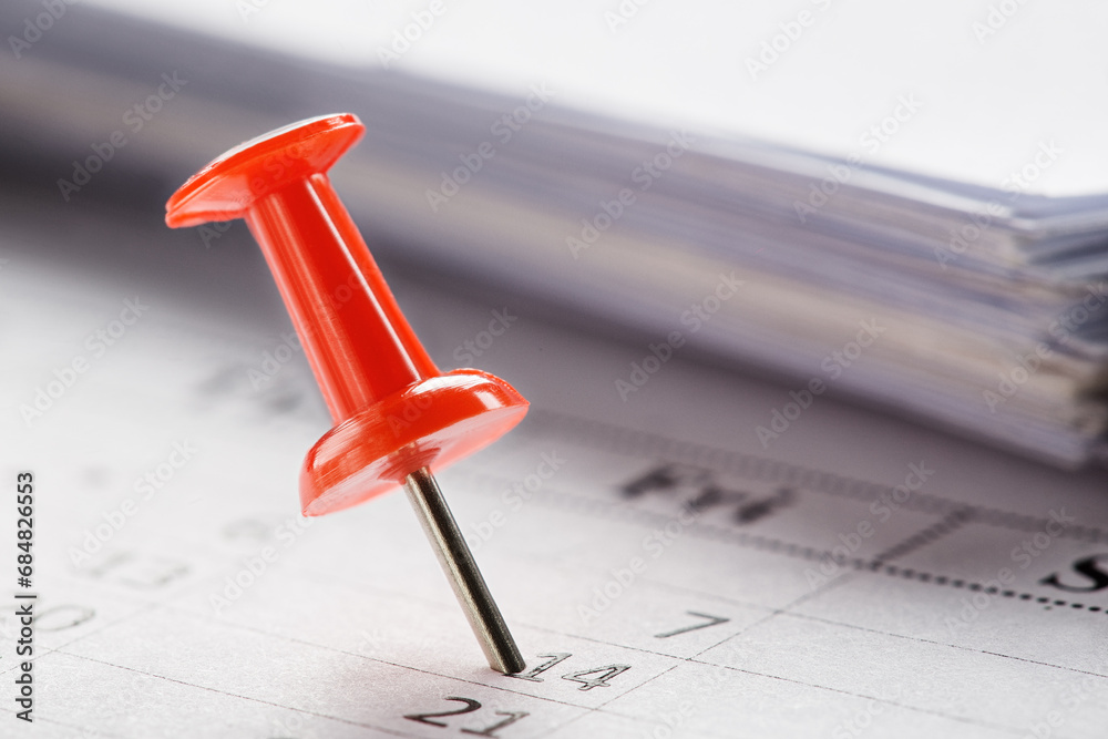 Important date and calendar appointment. pin on calendar. Important date and calendar appointment. pin on calendar.