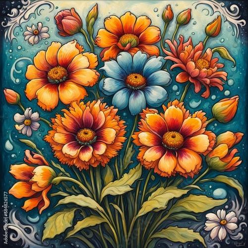 background with flowers