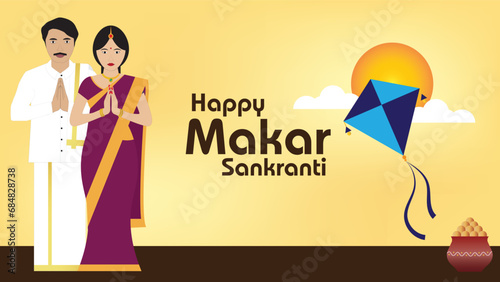 Happy Makar Sankranti wishes greeting 
Makar Sankranti is a Hindu observance and a festival