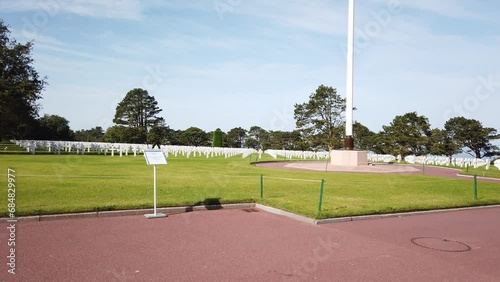 The Normandy American Cemetery and Memorial on the site of the temporary American St. Laurent Cemetery was established by the U.S. First Army on June 8, 1944, in Colleville-sur-Mer, France. photo