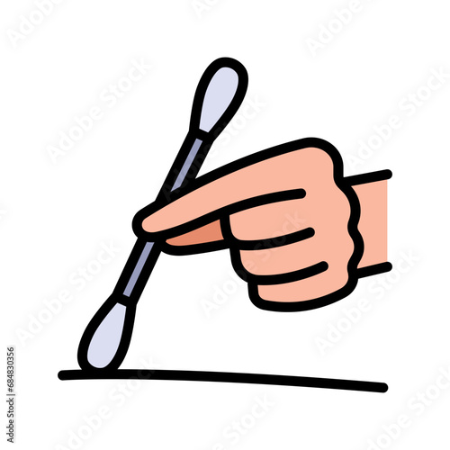 Ear sticks icon. Cotton swabs or cotton buds. Vector illustration
