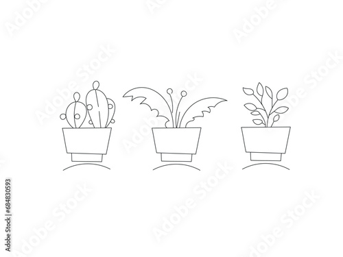 set of flowerpots