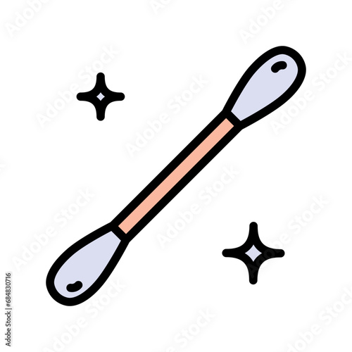 Ear sticks icon. Cotton swabs or cotton buds. Vector illustration
