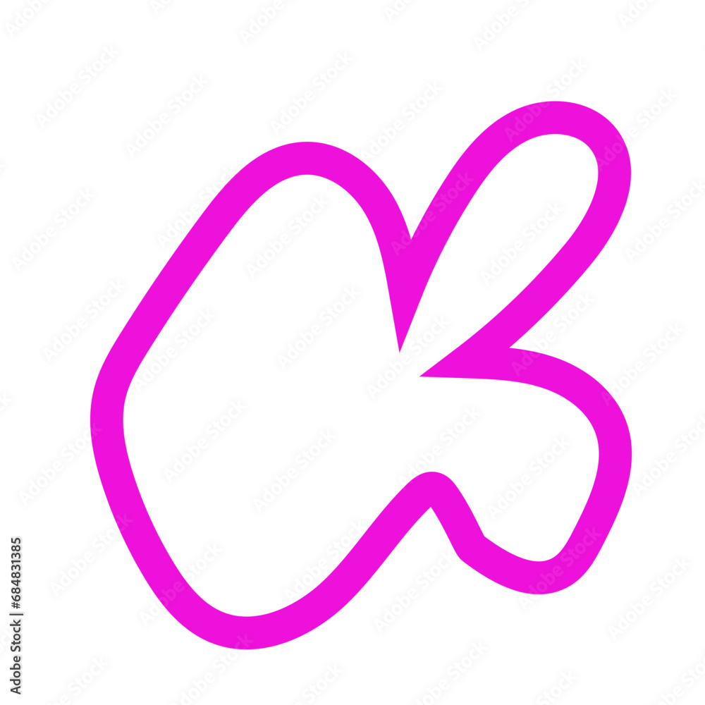 Pink outlines abstract shapes vector Pink outlines abstract shapes vector