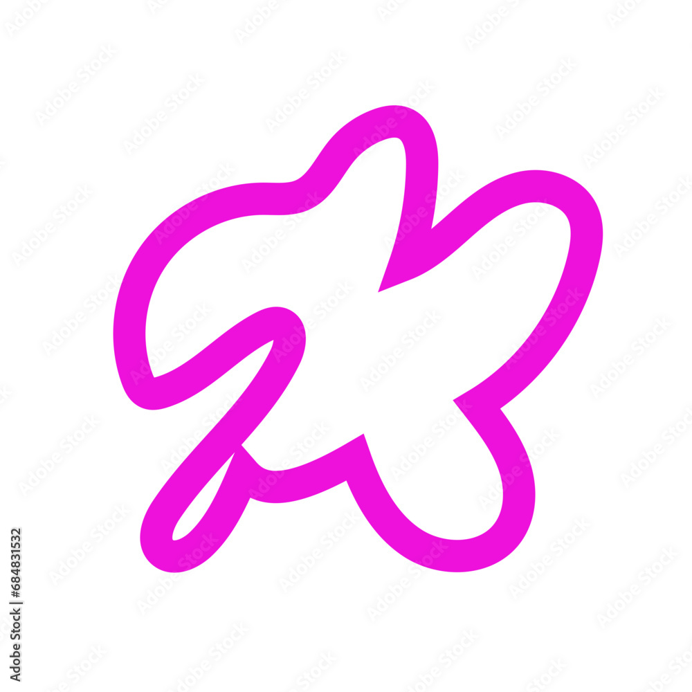 Pink outlines abstract shapes vector Pink outlines abstract shapes vector