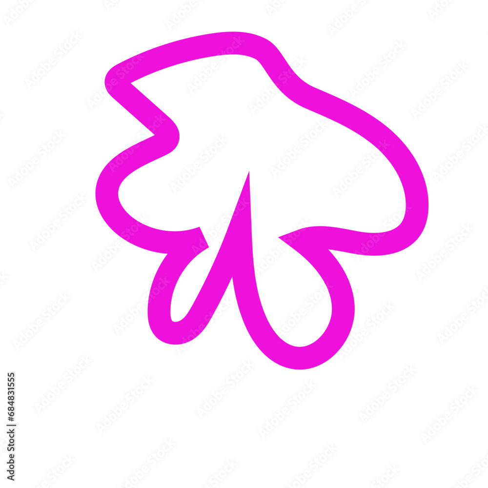 Pink outlines abstract shapes vector Pink outlines abstract shapes vector