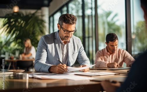 Busy businessman investor c...