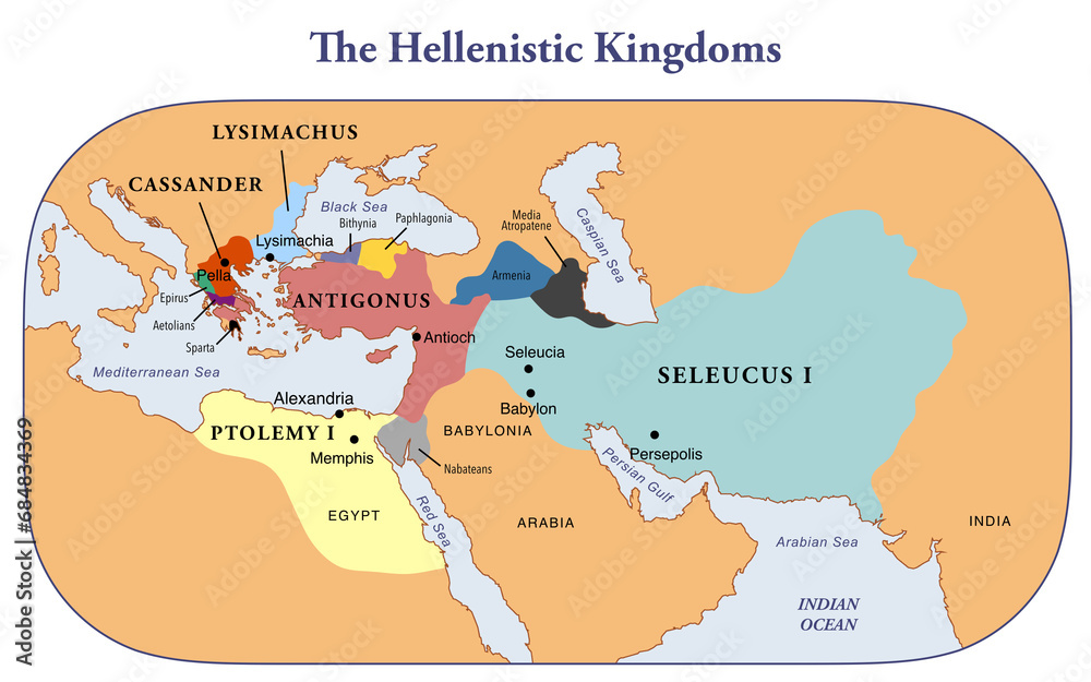 The Hellenistic Kingdoms after the death of Alexander the Great