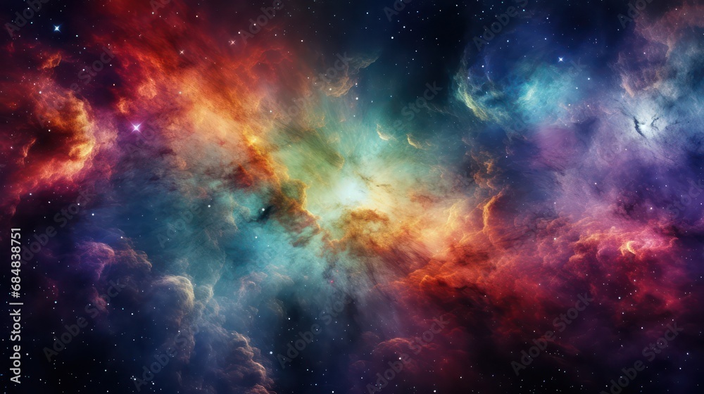 Vibrant nebula astronomy wallpaper