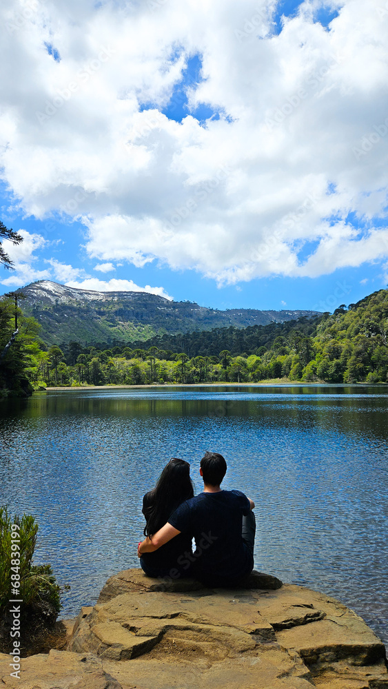 couple on the lake