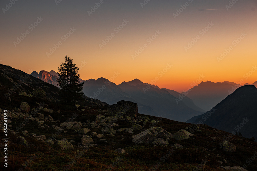 Fotografie French Alps Mountains Mont Blanc