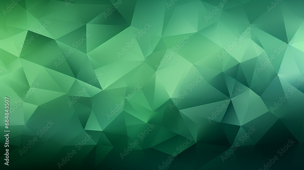 Fundo Geométrico em Triângulos Verde Esmeralda