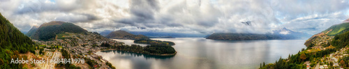 D NZ Queenstown narrow panorama © Taras Vyshnya