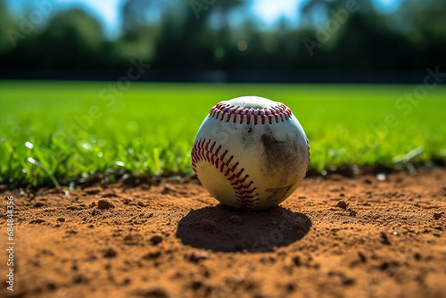 Softball on Softball Field - Dynamic Sports Action on the Diamond - Created with Generative AI Tools