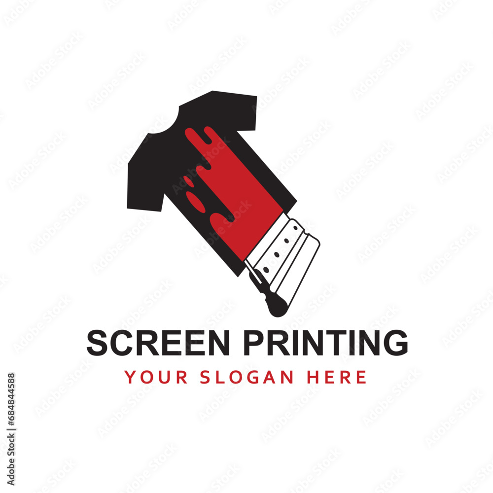 silk screen printing icon with squeegee isolated on white background silk screen printing icon with squeegee isolated on white background