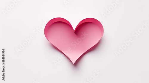 Heart shape, full paper, white background.