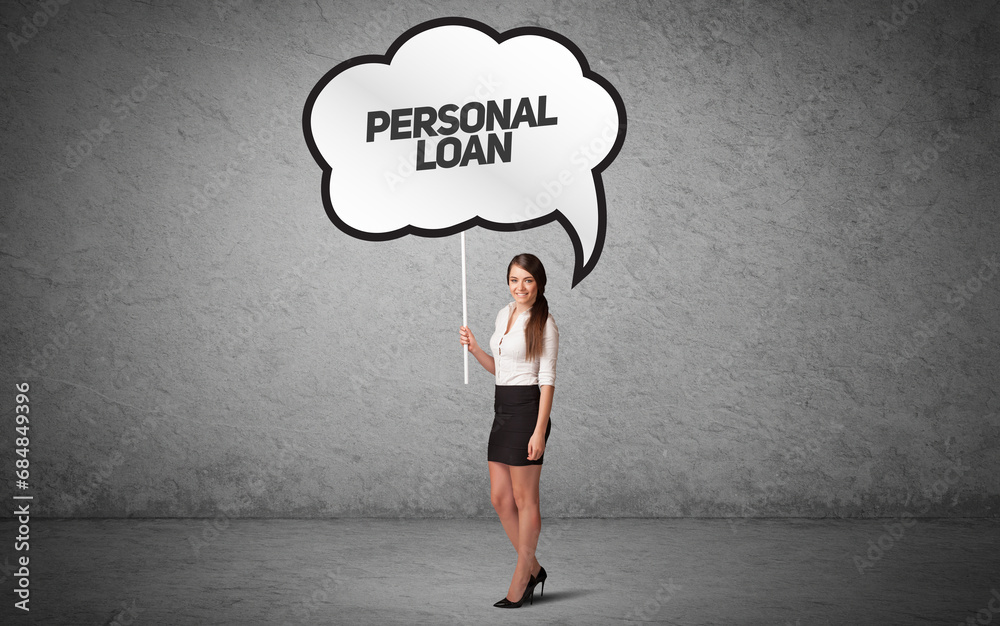 business person in casual holding road sign business person in casual holding road sign