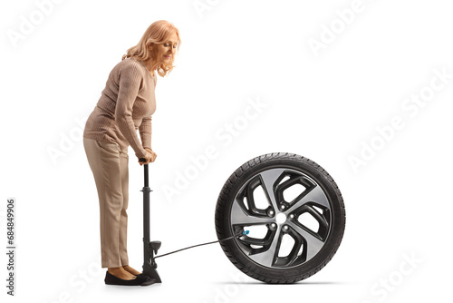 person with a wheel