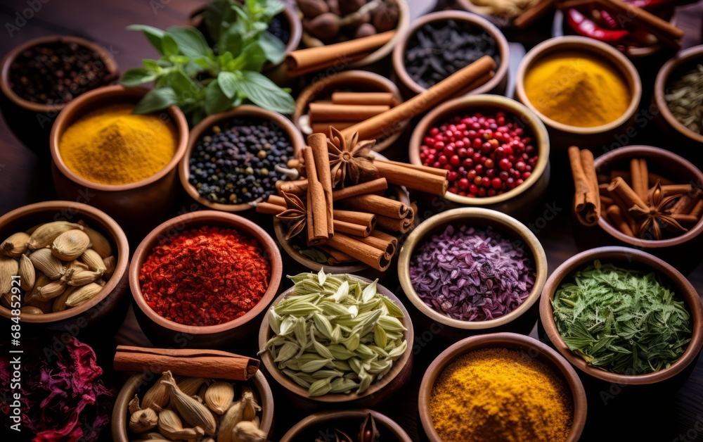 Fototapeta premium Spices for Cooking and Flavoring Dishes