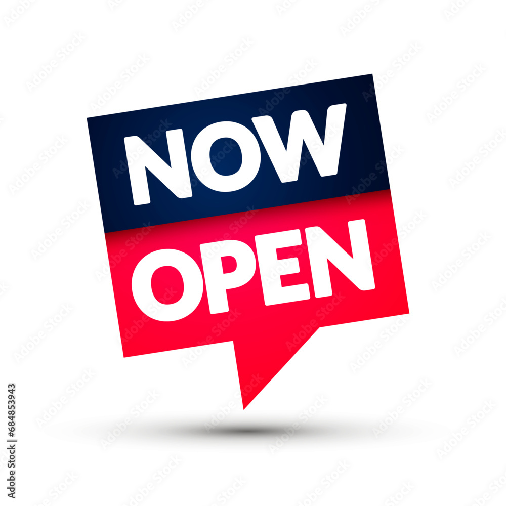 Square Shaped Speech Bubble With Text Now Open Square Shaped Speech Bubble With Text Now Open