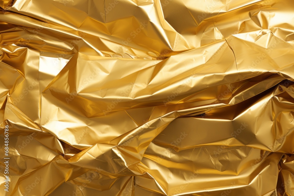 Captivating gold crumpled foil texture background with mesmerizing metallic luster and shine Captivating gold crumpled foil texture background with mesmerizing metallic luster and shine