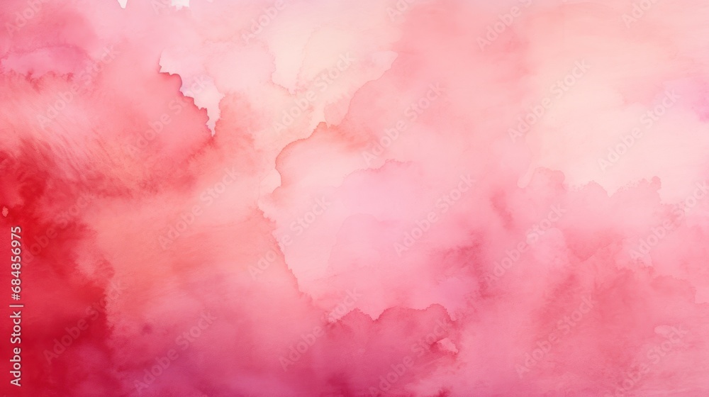Abstract Watercolor Background in Pink and Red AI Generated