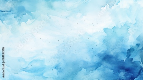 Abstract Blue Watercolor Background AI Generated