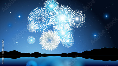 打ち上げ花火のベクター背景素材