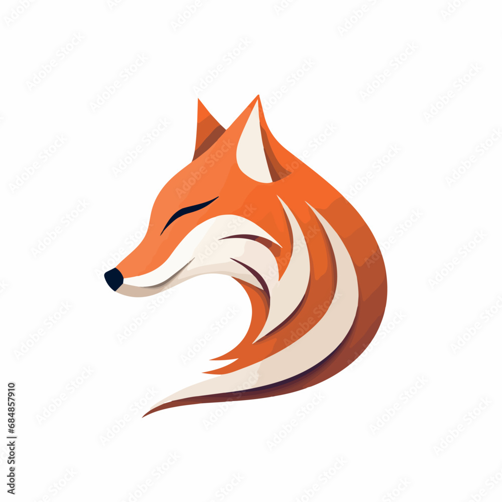 Obraz premium Fox in cartoon, doodle style. Isolated 2d vector illustration in logo, icon style, Eps 10. AI Generative