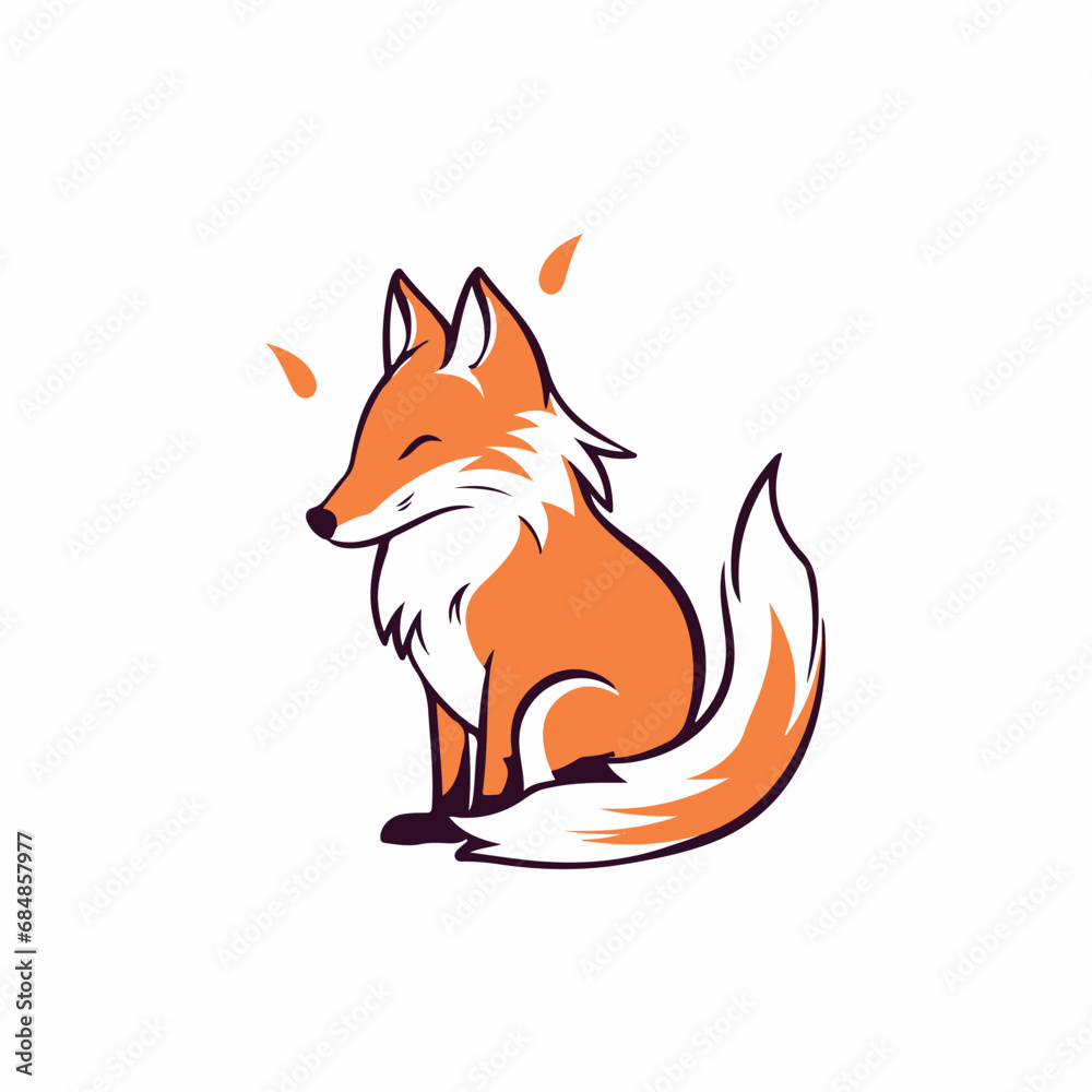 Fox in cartoon, doodle style. Isolated 2d vector illustration in logo, icon style, Eps 10. AI Generative Fox in cartoon, doodle style. Isolated 2d vector illustration in logo, icon style, Eps 10. AI Generative