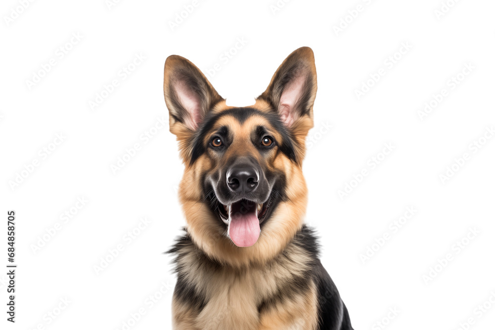 German shepherd isolated on transparent background. PNG file. German shepherd isolated on transparent background. PNG file.