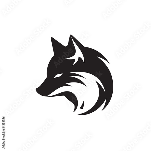 Fox in cartoon  doodle style. Isolated 2d vector illustration in logo  icon style  Eps 10  black and white. AI Generative