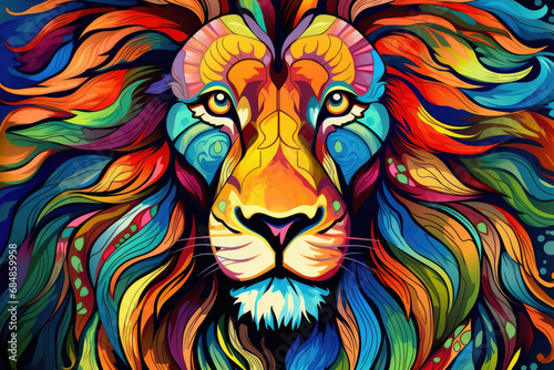Predator africa nature king leo wildlife illustration face head wild lion design animal photo