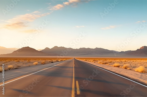 highway in desert ai generative