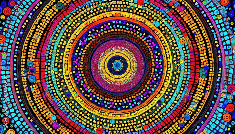 Abstract lines and dots, colorful background with circular shapes. Generated with AI Abstract lines and dots, colorful background with circular shapes. Generated with AI
