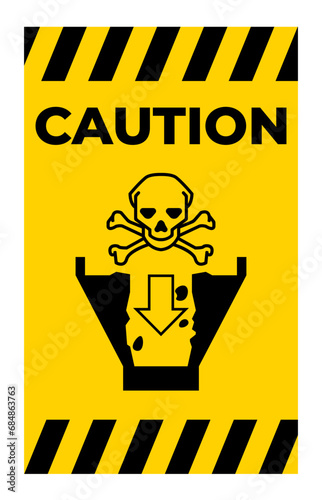 Danger Sign Open Pit Proceed With Caution