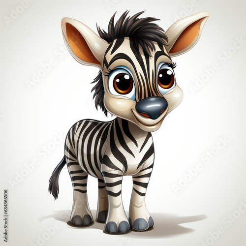 Playful Cartoon Zebra - Happy Stripes