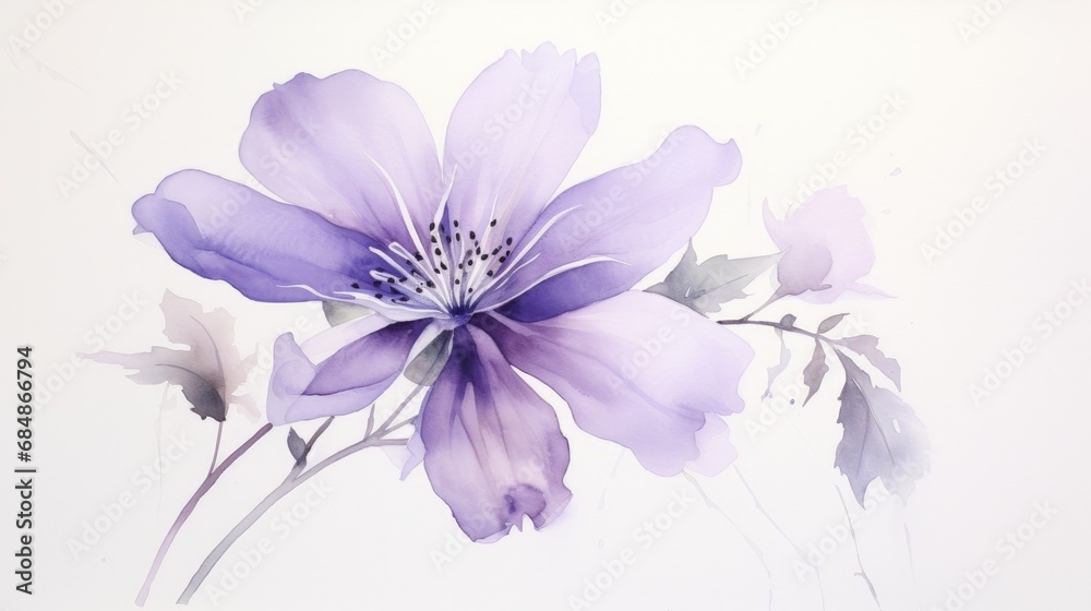 Soft Delicate Watercolor of Tranquil Soothing AI Generated