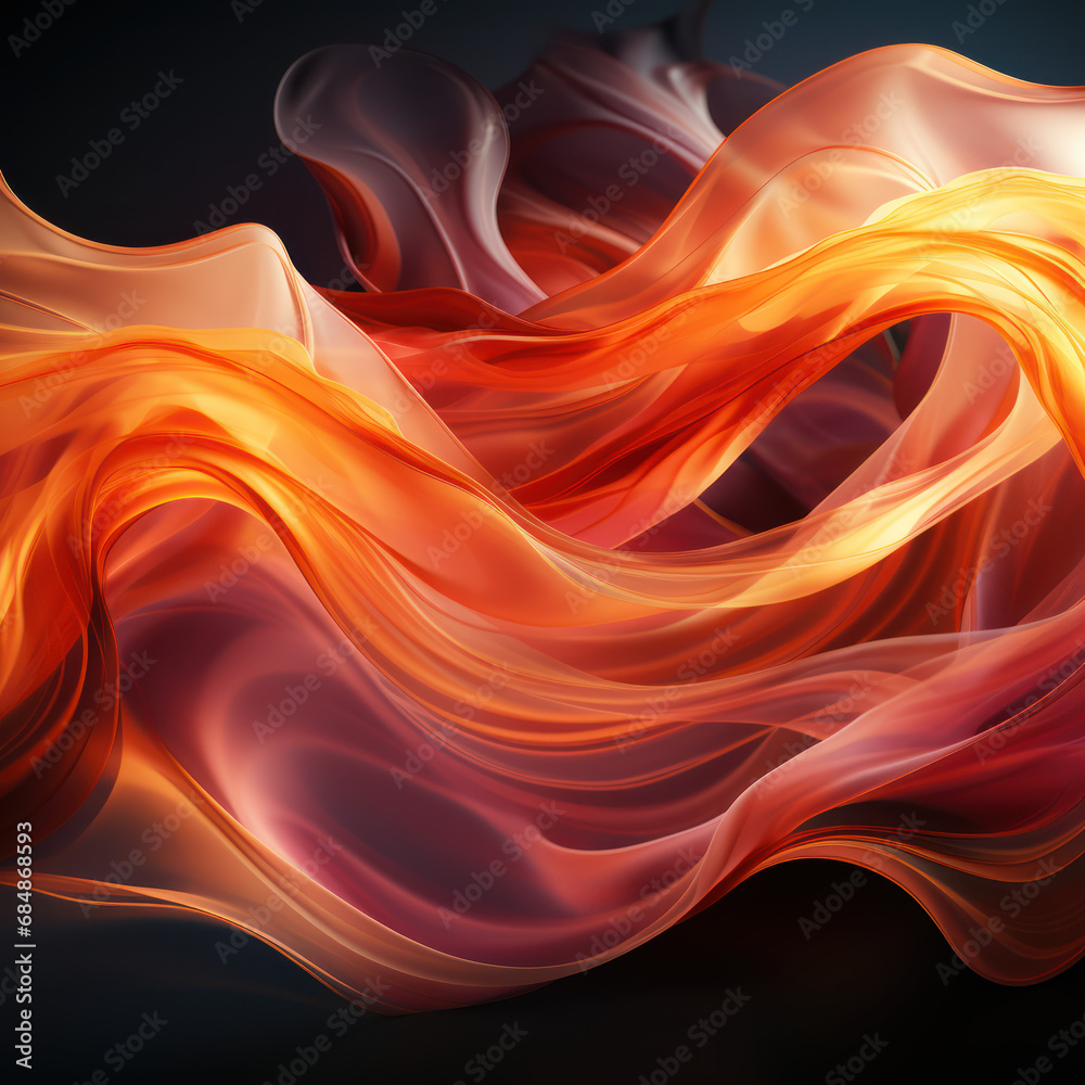 Fiery Red and Orange Flames - 3D Abstract Background Fiery Red and Orange Flames - 3D Abstract Background