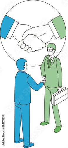 握手するビジネスマン