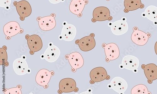 seamless pattern with bears