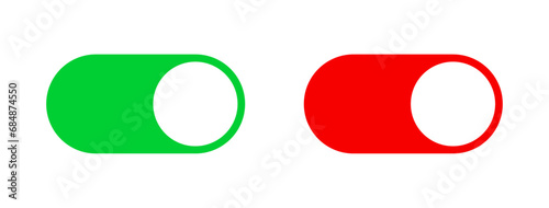 On and off toggle switch icons