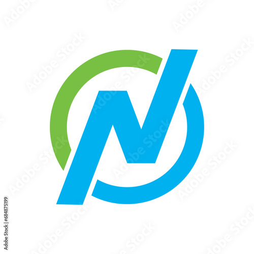 N Letter Logo Template vector icon illustration