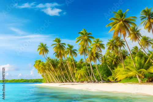 Maldives Islands Ocean Tropical Beach Neural network AI generated art © mehaniq41
