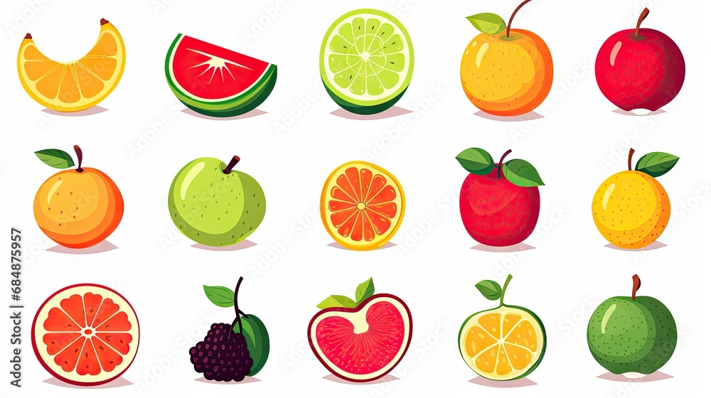Nutritious fruits and vegetables in a vibrant display.
